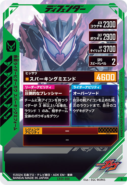 仮面ライダービターガヴ スパーキングミフォーム ディフェンダー