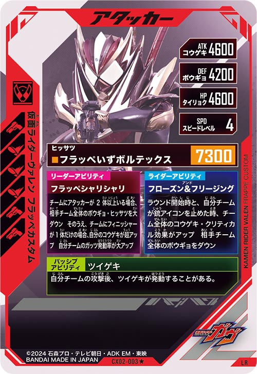 仮面ライダーヴァレン フラッペカスタム アタッカー
