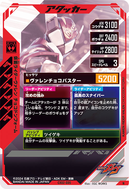仮面ライダーヴァレン チョコドンフォーム アタッカー