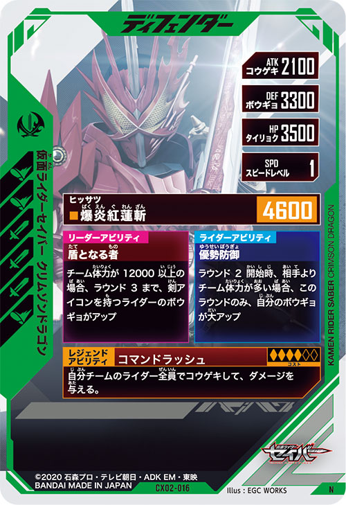仮面ライダーセイバー クリムゾンドラゴン ディフェンダー