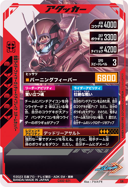 仮面ライダーファイヤーガッチャードデイブレイク スチームホッパー アタッカー