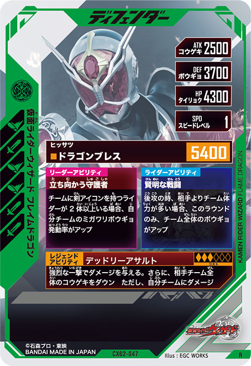 仮面ライダーウィザード フレイムドラゴン ディフェンダー
