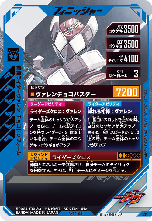 仮面ライダーヴァレン チョコドンフォーム フィニッシャー