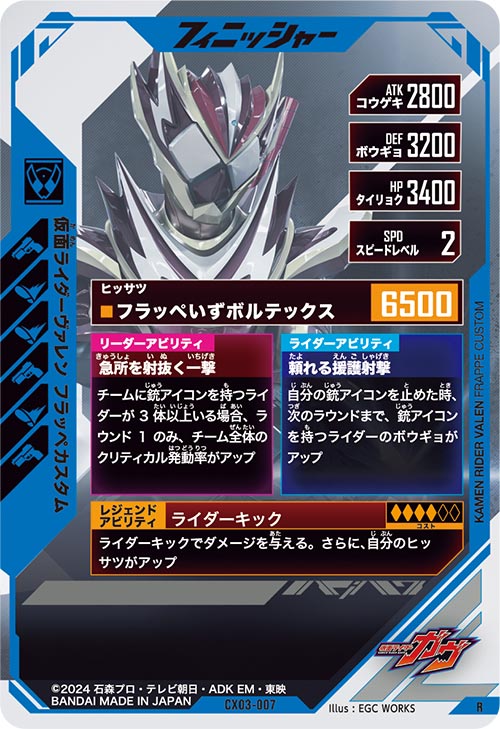 仮面ライダーヴァレン フラッペカスタム フィニッシャー