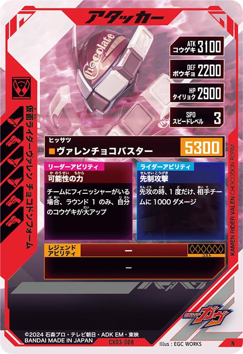 仮面ライダーヴァレン チョコドンフォーム アタッカー