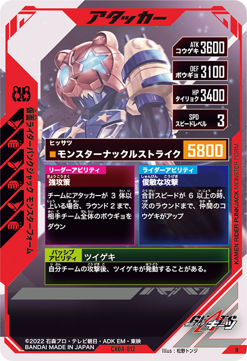 仮面ライダーパンクジャック モンスターフォーム アタッカー