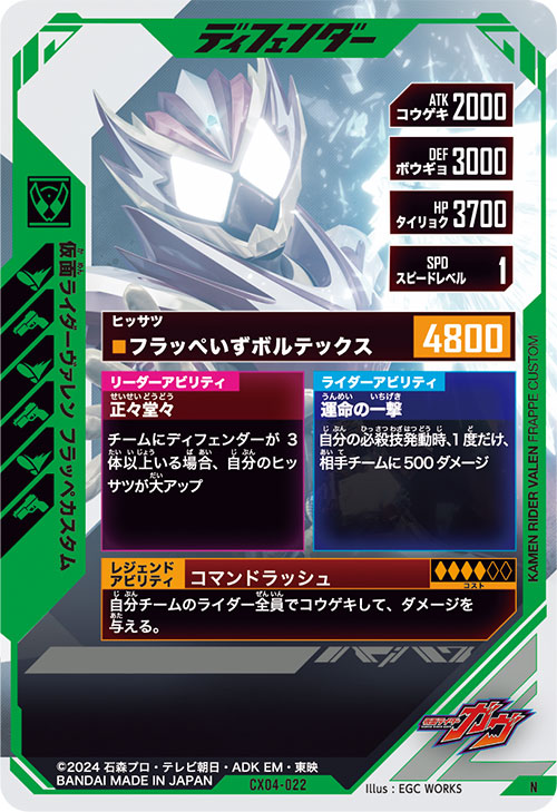 仮面ライダーヴァレン フラッペカスタム ディフェンダー