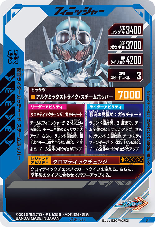 仮面ライダーガッチャード スチームホッパー フィニッシャー