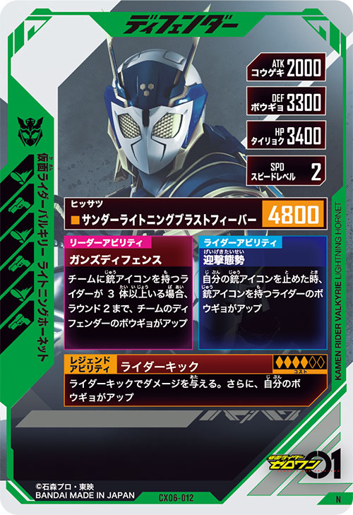 仮面ライダーバルキリー ライトニングホーネット ディフェンダー