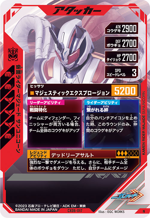 仮面ライダーマジェード サンユニコーン アタッカー