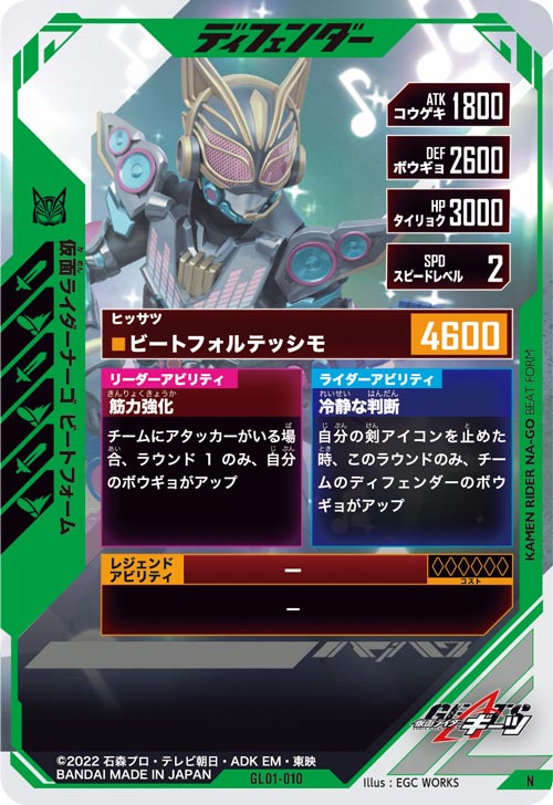 仮面ライダーナーゴ ビートフォーム ディフェンダー
