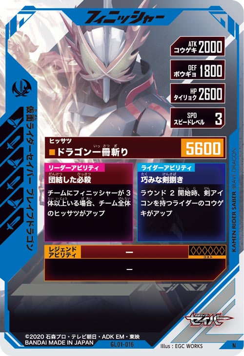 仮面ライダーセイバー ブレイブドラゴン フィニッシャー