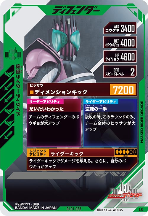 仮面ライダーディケイド  ディフェンダー