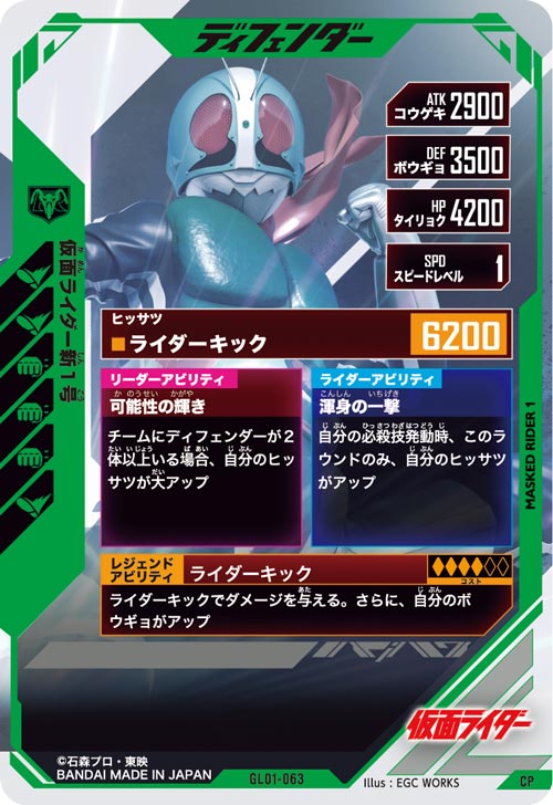 仮面ライダー新1号  ディフェンダー