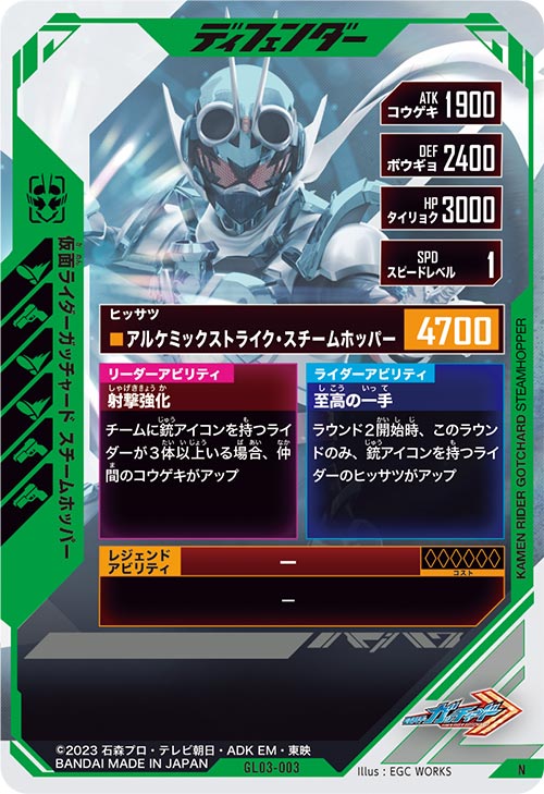 仮面ライダーガッチャード スチームホッパー ディフェンダー