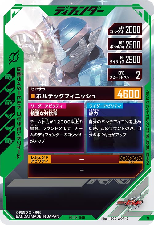 仮面ライダービルド ゴリラモンドフォーム ディフェンダー