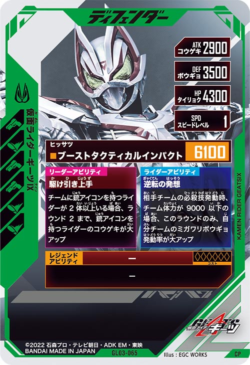 仮面ライダーギーツⅨ  ディフェンダー