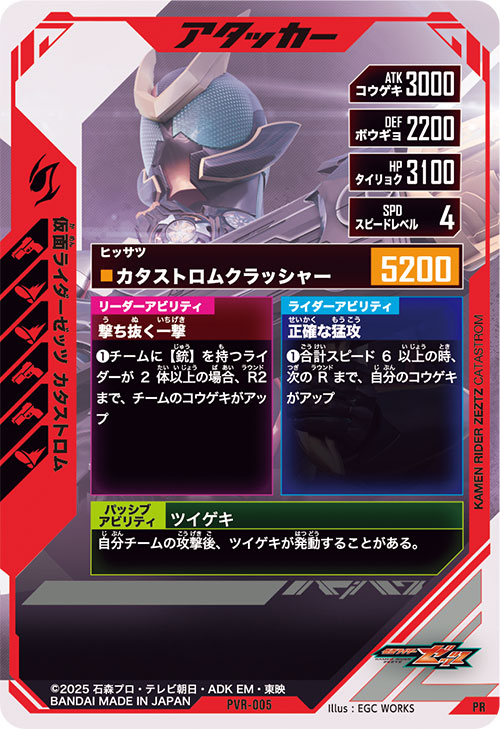 仮面ライダーゼッツ カタストロム アタッカー