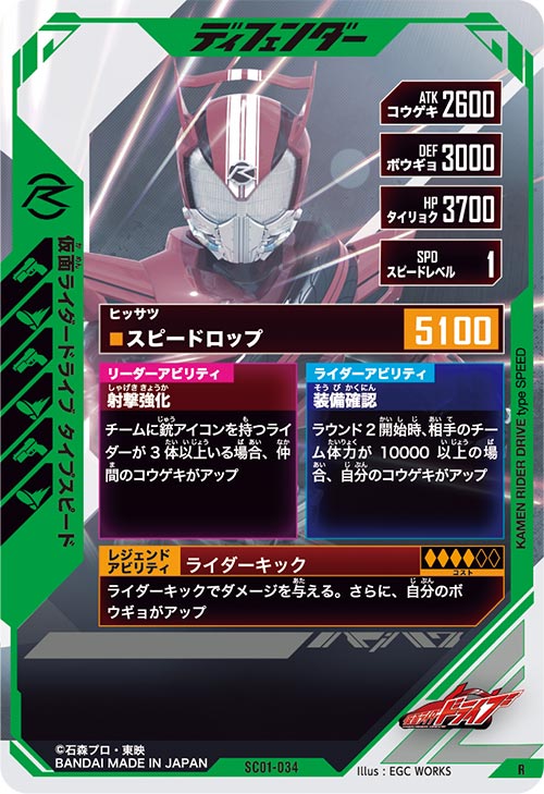 仮面ライダードライブ タイプスピード ディフェンダー