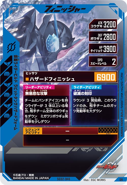 仮面ライダービルド ラビットタンクハザードフォーム フィニッシャー