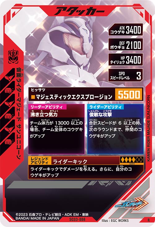 仮面ライダーマジェード サンユニコーン アタッカー