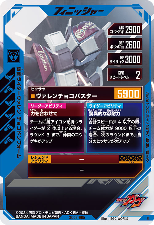 仮面ライダーヴァレン チョコドンフォーム フィニッシャー