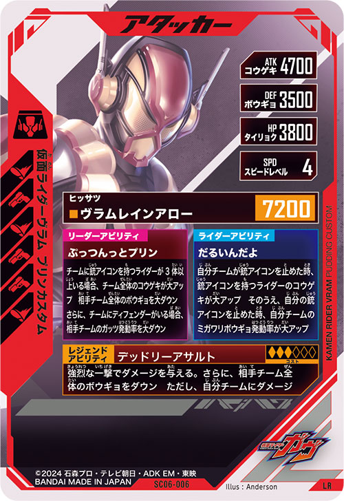 仮面ライダーヴラム プリンカスタム アタッカー