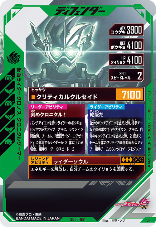 仮面ライダークロノス クロニクルゲーマー ディフェンダー