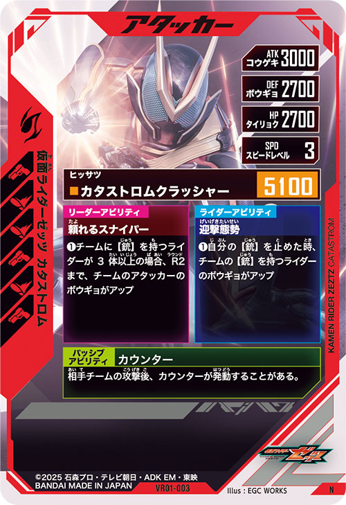 仮面ライダーゼッツ カタストロム アタッカー