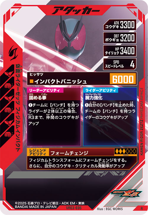 仮面ライダーゼッツ フィジカムインパクト アタッカー