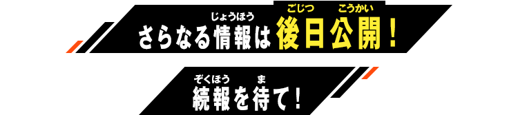 さらなる情報は後日公開！続報を待て！