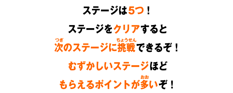 ステージは5つ！