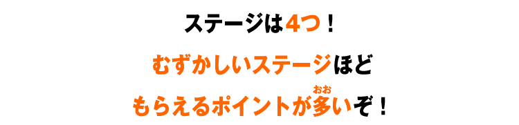 ステージは4つ！