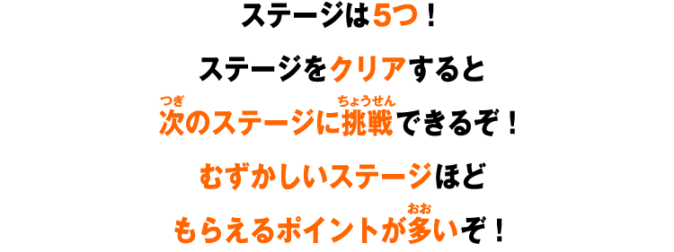 ステージは5つ！