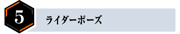 ⑤ライダーポーズ