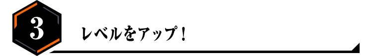 3.レベルをアップ！