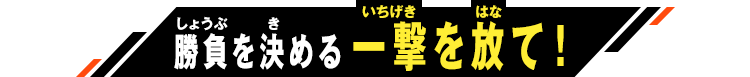 勝負を決める一撃を放て！