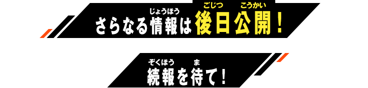 さらなる情報は後日公開！続報を待て！