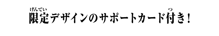 限定デザインのサポートカード付き！