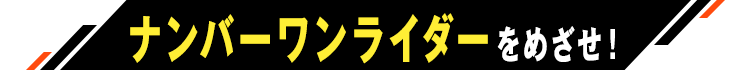 ナンバーワンライダーをめざせ！